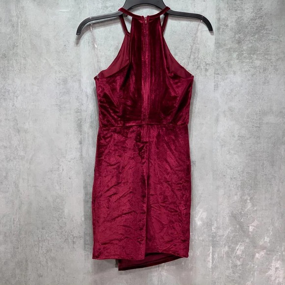 Crystal Doll Wine Burgundy Velvet Juniors' Knot - Picture 5 of 12